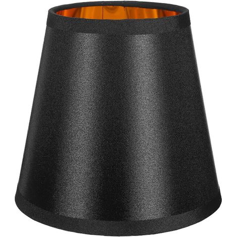 Abat-jour à pince en tissu : Abat-jour en tissu à pince, 14 cm (diamètre inférieur) x 9 cm (diamètre supérieur) x 13 cm (hauteur) - Abat-jour de rechange pour lampe de table, lampadaire et lustre (1/5)