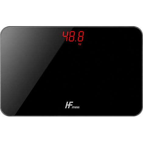 Balance Pèse Personne de Voyage Compact Balance Numérique Portable avec Écran LED Rouge Haute Précision Capacité 180 kg 28 x 18 cm Noir (1/5)