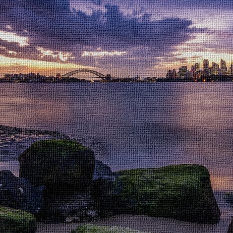 SIDNEY Landscape - Tableau Canvas sur châssis en bois - Dimension : 140x100 cm (1/4)