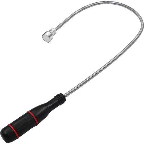 Outil de ramassage magnétique flexible 1 pièce, balai magnétique mécanique à aimant flexible portable pour la cueillette de petites pièces, écrous, boulons, vis, clés, pièces automobi