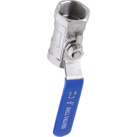 Vanne à bille pour tuyau de réservoir, filetage femelle sanitaire en acier inoxydable 304 (3/4" BSP) (1/5)