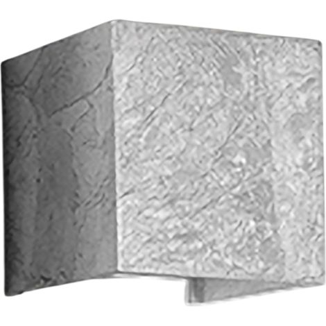 Cube Mural 100 X 100 X 100 Mm. Feuille Argentée. 1 Led 6,5 W, 474 Lm. 220-240 V - 3000 K - Ip54 (1/3)
