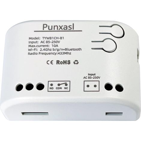 Module de Commutation Wi-Fi Intelligent Volet Roulant Connecté, Magasins de Rideau Commutateur WiFi, 1 Canaux USB 5V/AC 85-250V Minuterie Intelligente Moteur Mural (1/5)