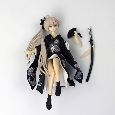 Abnehmbare japanische Anime-Figur mit schwarzem Sockel – Feine und niedliche Details für die Schreibtischdekoration (1/5)