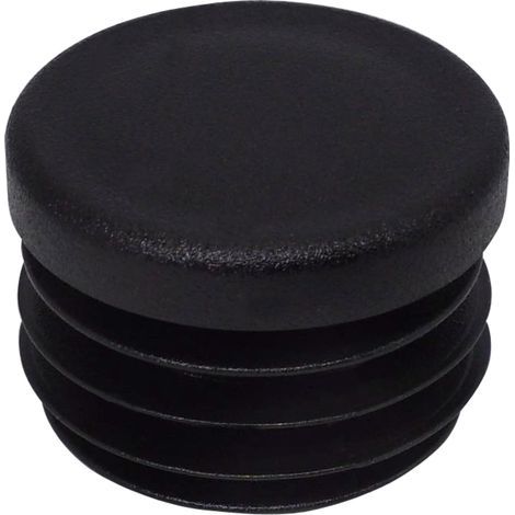 Pack of 40 Round Tube End Caps 28mm Black Plastic RAL 9005 For Fencing Furniture Industry (1/5)