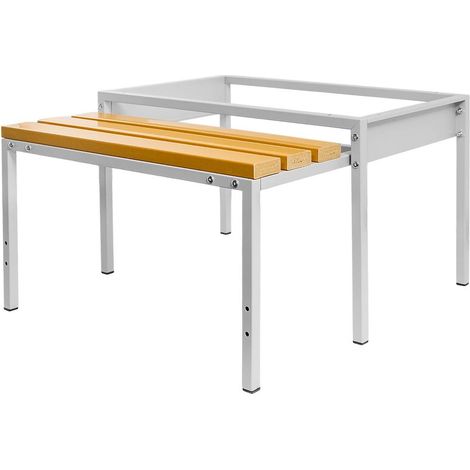 Untergestell mit ausziehbarer WPC-Bank für den Mega-M OHS-Schrank J-80 B-80 cm T-80 cm H-43 cm verschraubt N (1/5)