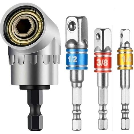 Hexagonale Adaptateur Set,Embout Visseuse a Choc Adaptateur Douille,Adaptateur Douille 1/2 3/8 1/4 Forets,Adaptateur pour Cle a Choc Douille,Pour Clé À Douille,Écrou,Adaptateur Cliquet Accessoire (1/4)