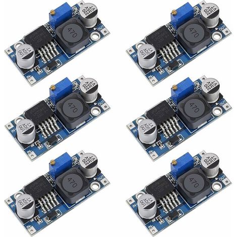 DC-DC Buck Converter LM2596 Buck Converter 3.2-40V to 1.25-35V Adjustable Power Supply Module 6 Pieces (1/5)