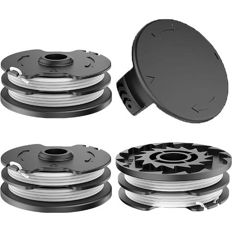 3 carretes de alambre + 1 cubierta de carrete, carrete roscado de repuesto para cortacésped, carrete de alambre de repuesto, compatible con PRTA 20-Li C3 A1B2 PRT 550 A1 A3 PRT 300 A1. (1/5)