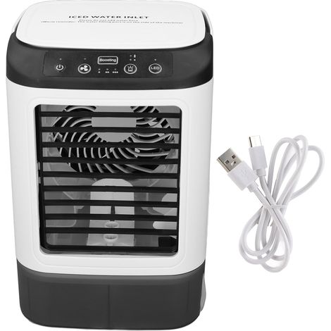 Climatiseur Portable 900 ml, Fonction de Vaporisation, Vitesse de Ventilation Réglable, Mini Climatiseur Personnel pour la Maison, Chambre ou le Bureau (1/5)