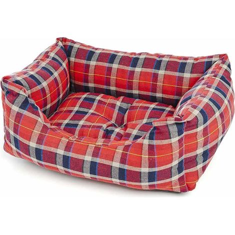 120 x 30 cm cuccia: Cuccia sfoderabile di forma rettangolare in tessuto scozzese e imbottito per cani e gatti