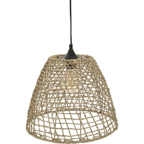 Suspension cône en rotin D33 cm (1/3)