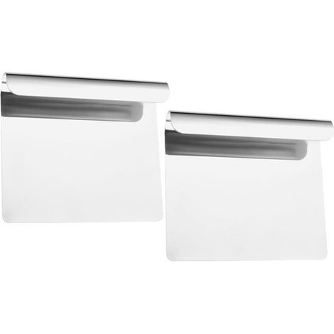 2 piezas, Raspador de masa, Raspador de masa de acero inoxidable, Cortador de masa, Raspador de masa, 1412 cm, Acero inoxidable, Plata (1/5)
