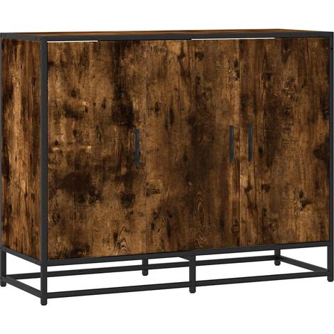 vidaXL Credenza Rovere Fumo 94x35x76 cm in Legno Multistrato (1/5)