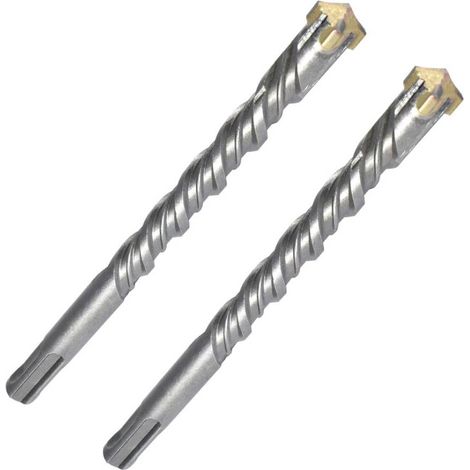 Lot 2 Forets 4 Taillants D.18 x Lt. 450 x Lu. 400 mm x Q. SDS+ - Précision et Performance pour Béton Armé - Diamwood