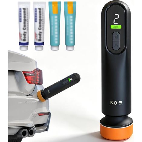 Kit de polisseuse de voiture - Mini polisseuse sans fil avec 2 tampons de polissage - Machine de nettoyage de film d'huile de fenêtre rechargeable - Pour l'entretien de la voiture, l'élimination des (1/5)