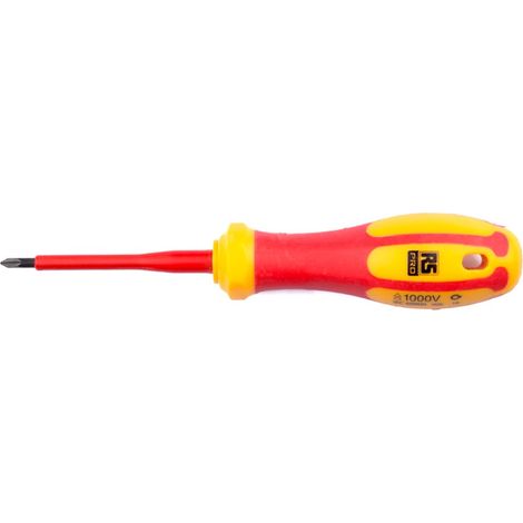 Tournevis RS PRO, Pointe Pozidriv PZ0 type Isolé, 60 mm ( Prix pour 1 ) (1/3)