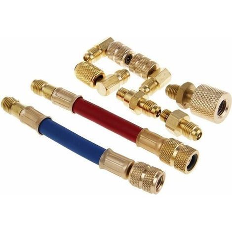 Adaptateur de conversion R134A R12 pour rfrigration kit de tuyaux inclus couleurs multiples ABRI DE JARDIN (1/4)