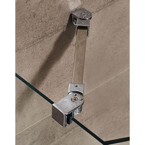 Barre de fixation pour paroi de douche - acier inoxydable 304-40 cm de longueur - Convient au verre de 8 à 12 mm d'épaisseur (1/5)