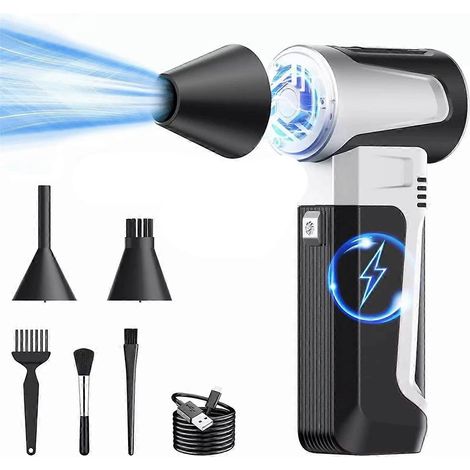 Mini ventilateur électrique soufflant la poussière, moteur sans balais, vitesse de 160 000 tr/min, 52 m/s, ventilateur portatif à grande vitesse. (1/5)