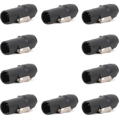 Paquete de 10 conectores macho de bloqueo de 3 pines NAC3FX-W y NAC3MX-W (1/5)