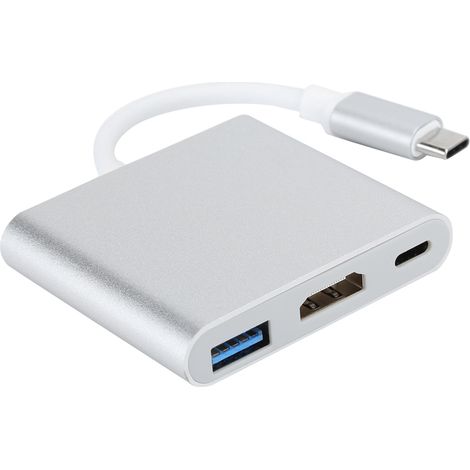 Hub USB 3.1 Multifonction 3-en-1 avec Adaptateur HDMI 4K pour Mac OS X (1/5)