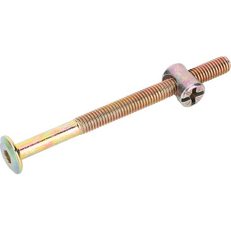 Vis à tête bombée à six pans creux pour meubles avec écrous (90mm) (1/5)