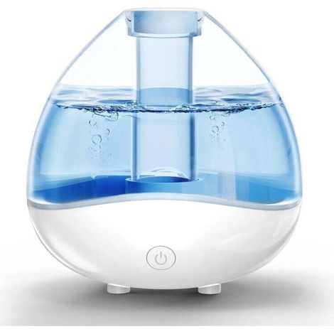 Humidificateur de chambre, humidificateur à ultrasons à brume froide de 1,5 L, convient à la maison, à la chambre d'enfant, au bureau et aux plantes, avec buse rotative silencieuse à 360°. (1/4)