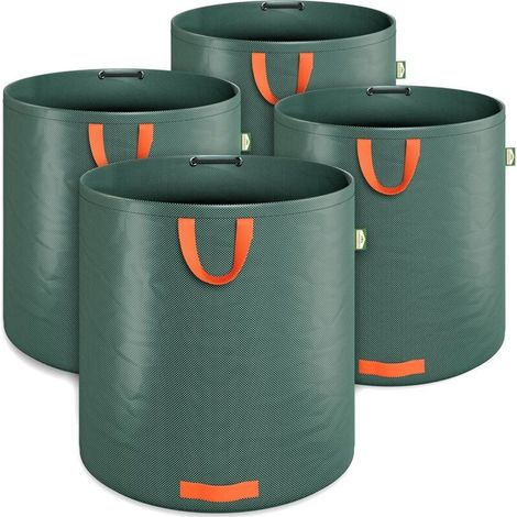 4x Sacs de jardin 500L 50 kg sac de déchets ordures végétaux tissu renforcé pliable hydrofuges sac (1/5)