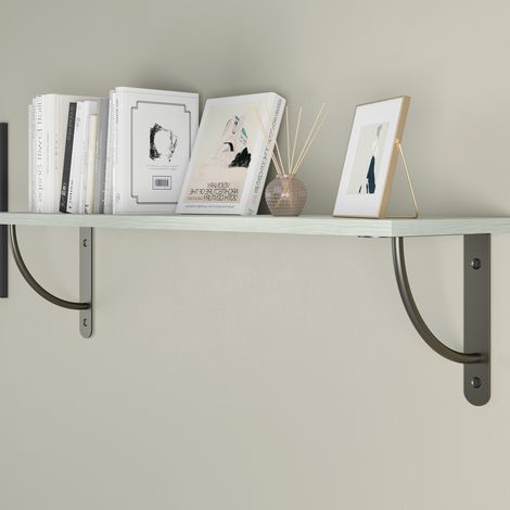 Schwerlast-Regalkonsole Nickel matt Regalwinkel massiv Stahl Garderobenkonsole Regalstütze 220x220mm