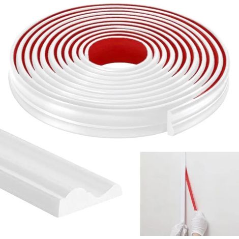 Moulures Décoratives Autocollantes en TPE, bandes murales et cimaise pour murs, armoires, portes, cadres photo. Décor - 3,2 Cm X 3 M (1/5)