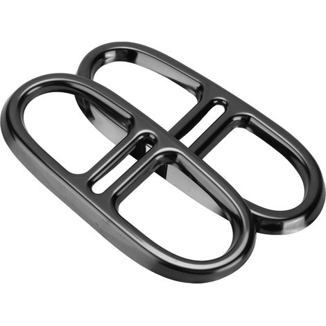 Tuyau d'échappement avec quatre caches de sortie, cadre en acier inoxydable, pour Mercedes-Benz GLA H247 4WD 2020-2021, noir brillant (1/5)