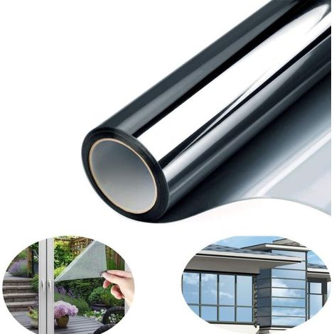 (40x200cm)Fenêtre Anti Regard Film Miroir sans Tain Anti UV Film de Protection Solaire Film Auto-Adhésif Vitrage Film décoratif pour fenêtre (1/5)