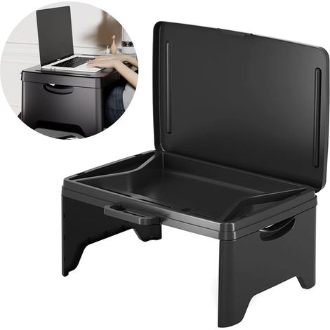 Table pliante portable pour les genoux peut servir de bureau d'ordinateur, de table d'écriture ou de plateau multifonctionnel. (1/5)