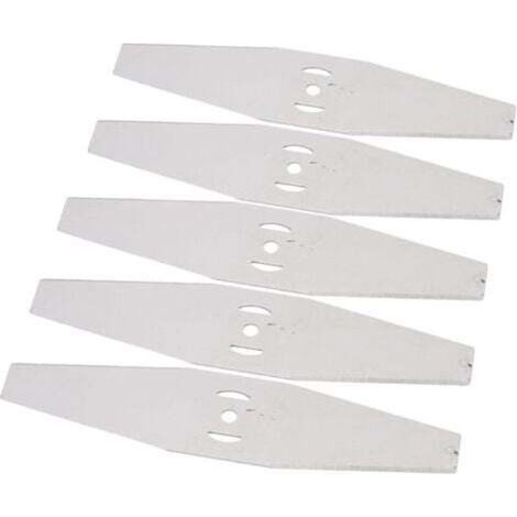 Set mit 5 Ersatzmessern für Rasentrimmer, Stahl, Stahlmesser für Rasenmäher mit scharfen Kanten, elektrische Trimmermesser zum Schneiden