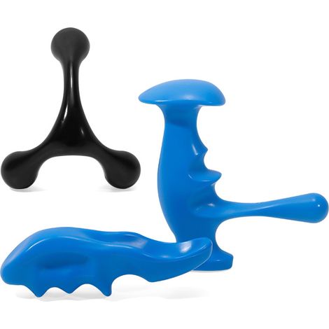 Ensemble d'outils de massage des tissus profonds - Appareils de massage portables pour points de déclenchement et acupression, pour un soulagement complet du corps, comprenant un protège-pouce et un m (1/5)