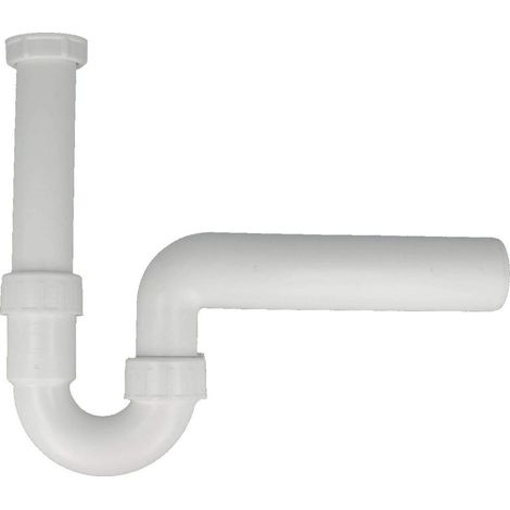 1 - Siphon - Tube - Anti-odeurs - Pour évier de cuisine - Blanc - 40x50 cm