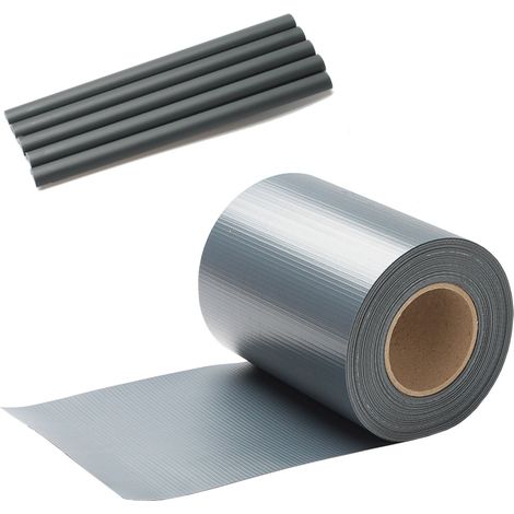 SWANEW Strisce privacy, PVC, strisce paravento, tappeto a doppia asta 70m grigio (1/5)