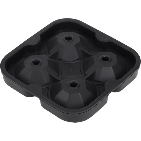 DIY-Eiswürfelform in Diamantform mit 4 Schlitzen (Schwarz) (1/5)