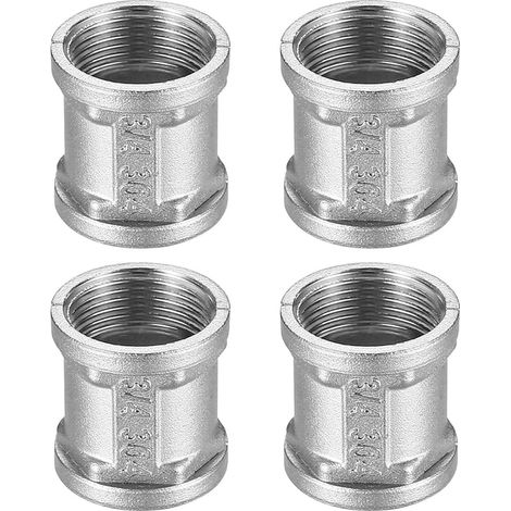 Manchon en Acier inoxydable 3/4 Pouce Filetage Femelle, Manchon Acier inoxydable Double Femelle 20/27, Connecteur Raccord 3/4" IG/IG, Raccord Fileté (1/5)