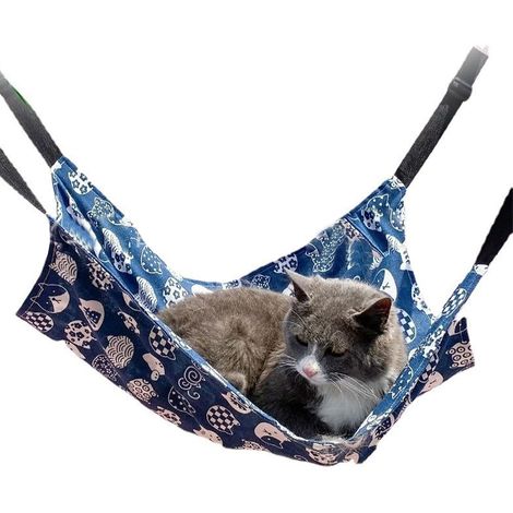 Amaca per gatti in tela, amaca sospesa per gatti, amaca per animali domestici, morbida e traspirante, consigliata per animali di peso inferiore a 6 kg, adatta a gatti, cani e conigli. (1/5)
