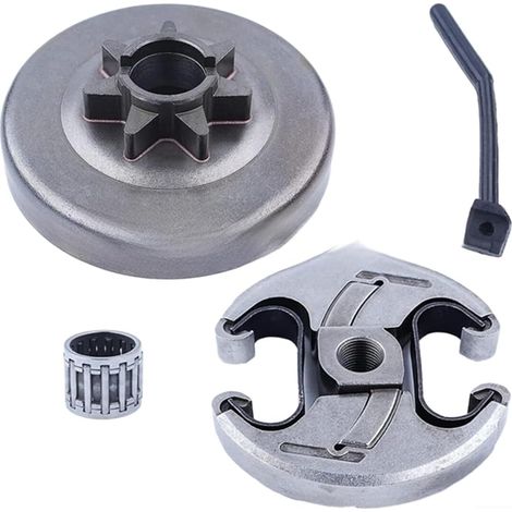 Kit d'engrenage d'embrayage pour tronçonneuse 340 345 350 445 450 pignon de jante Assemblée tambour aiguille rouleau huile entretien accessoires scie électrique (1/5)