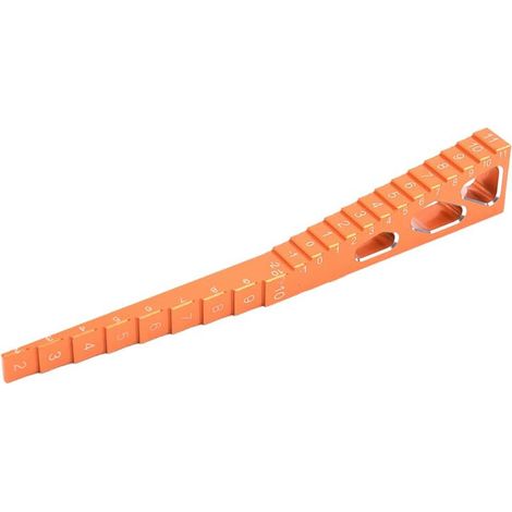 Regla de medición 2 en 1 de altura y holgura de carrocería de aleación de aluminio para coches RC de turismo y drift a escala 1/10.