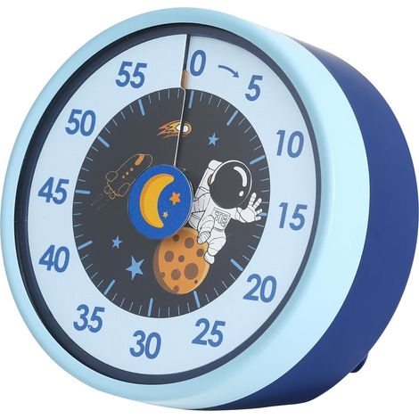 Minuteur de Cuisine Mécanique et Magnétique CHICGADGETS, Alarme Forte, Minuteur Aimanté, Timer Cuisine pour Ecole, Salle de Classe, 3 Motifs, Astronaute, Citron Vert, Lapin, 60 Minutes (1/4)