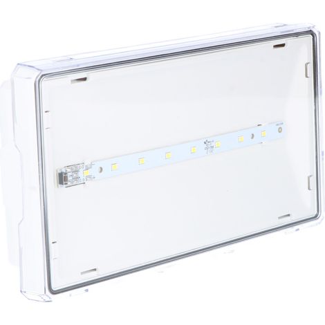 Luminaire de secours à LED, sortie S 1W 6000K 3h, bouton de test, (1/5)