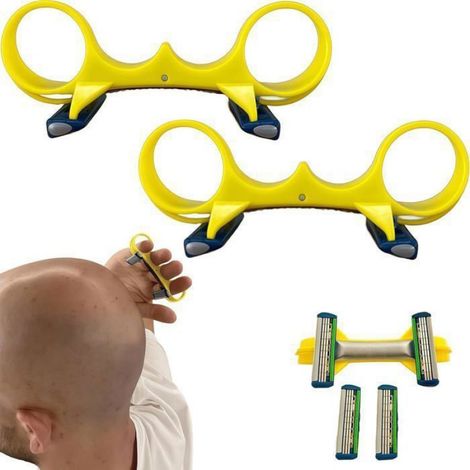 Tondeuse Pour Hommes - Tête Rasoir Double Lame - Pour Têtes Chauves - 2 Lames De Rechange Incluses - 1 Pièce (1/5)