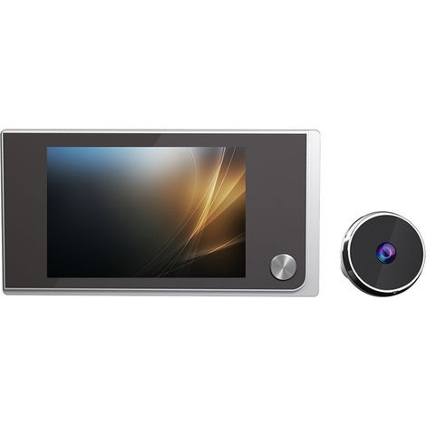 Caméra de judas avec écran LCD 3,5 pouces – Sonnette vidéo sans Wi-Fi – 2 MP HD – Grand angle 120° – Visionneuse de porte avec écran – Pour portes de 40 à 100 mm – Noir