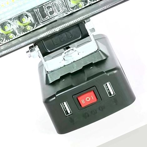 Lampe de chantier LED portable ultra lumineuse rechargeable USB, éclairage polyvalent extérieur sécurité pour camping 12,7 cm