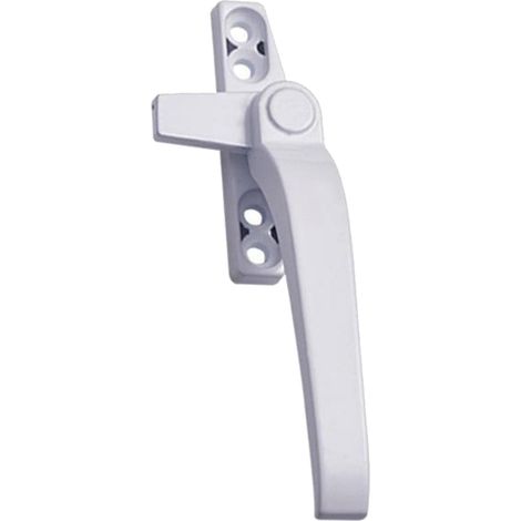 Poignée de fenêtre universelle de remplacement droite/gauche en alliage d'aluminium avec serrures pour double vitrage, porte de fenêtre à bascule, sécurité - Barre droite blanche (1/5)