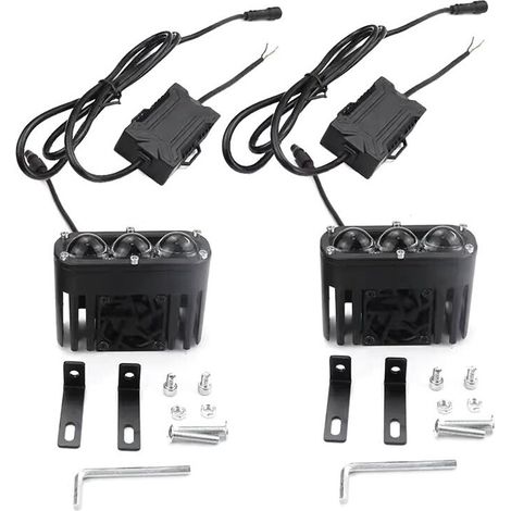 LED-Motorradscheinwerfer, Nebelscheinwerfer für Pkw, Offroad-Fahrten, 30.000 Lumen, 120 W, zweifarbig, 10–80 V, LKW, ATV, UTV (1/2)